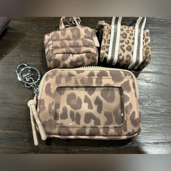 Victoria's Secret Pink Leopard Key & Card Holders - Picture 2 of 3